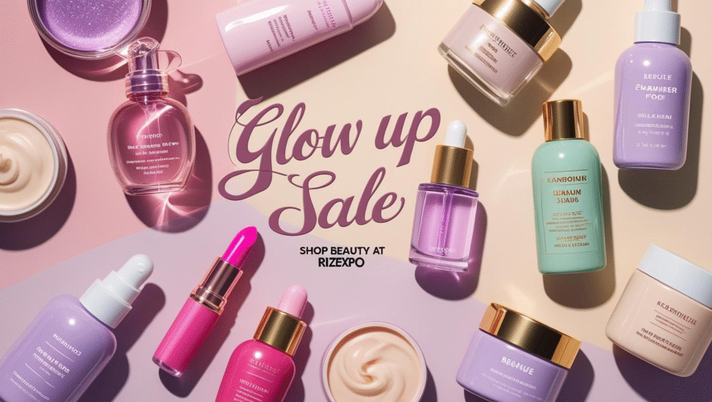 "Beauty and personal care products in Pakistan — skincare creams, haircare shampoos, makeup items, and fragrances available at RizExpo."