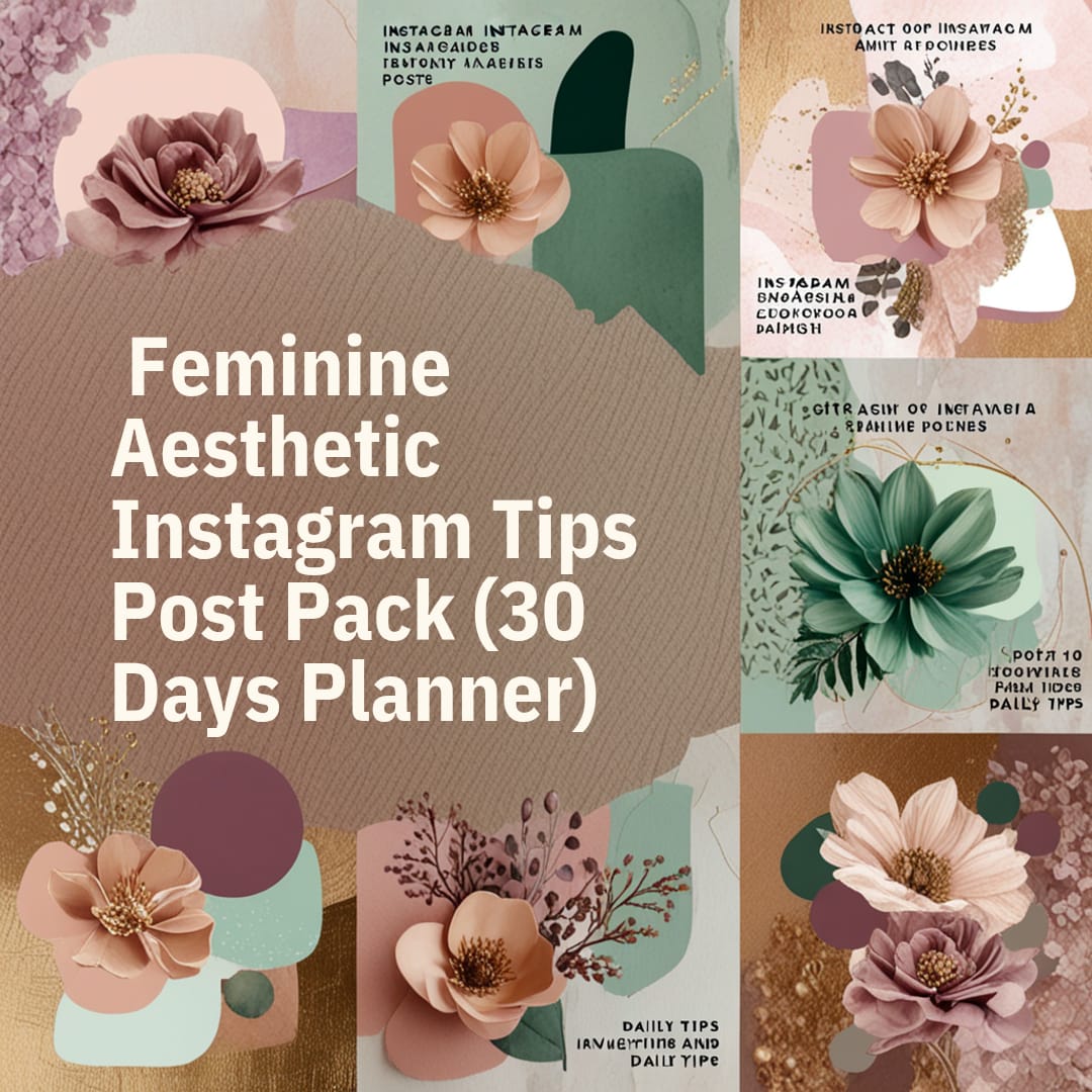 Feminine Aesthetic Insta Tips Post Pack (30 Editable Templates) - Image 3